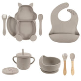 Vajilla en silicona Zorro Gris